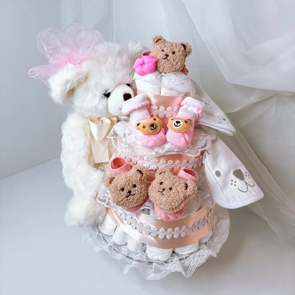 Baby Bear Diaper Cake, Baby Shower Gift